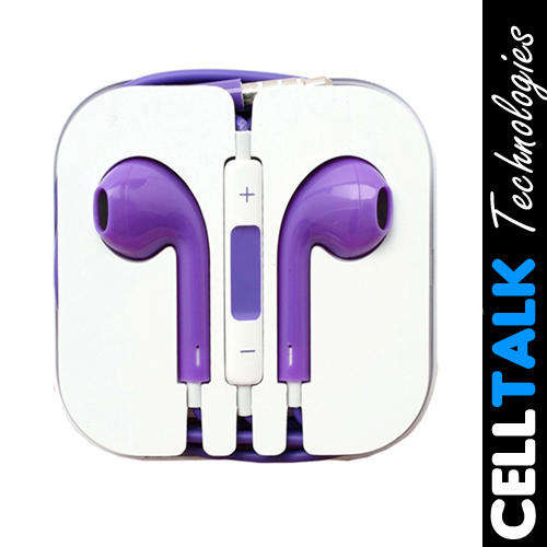 iPhone 5 Earphones Earpods iPhone Samsung Blackberry Compatible PURPLE